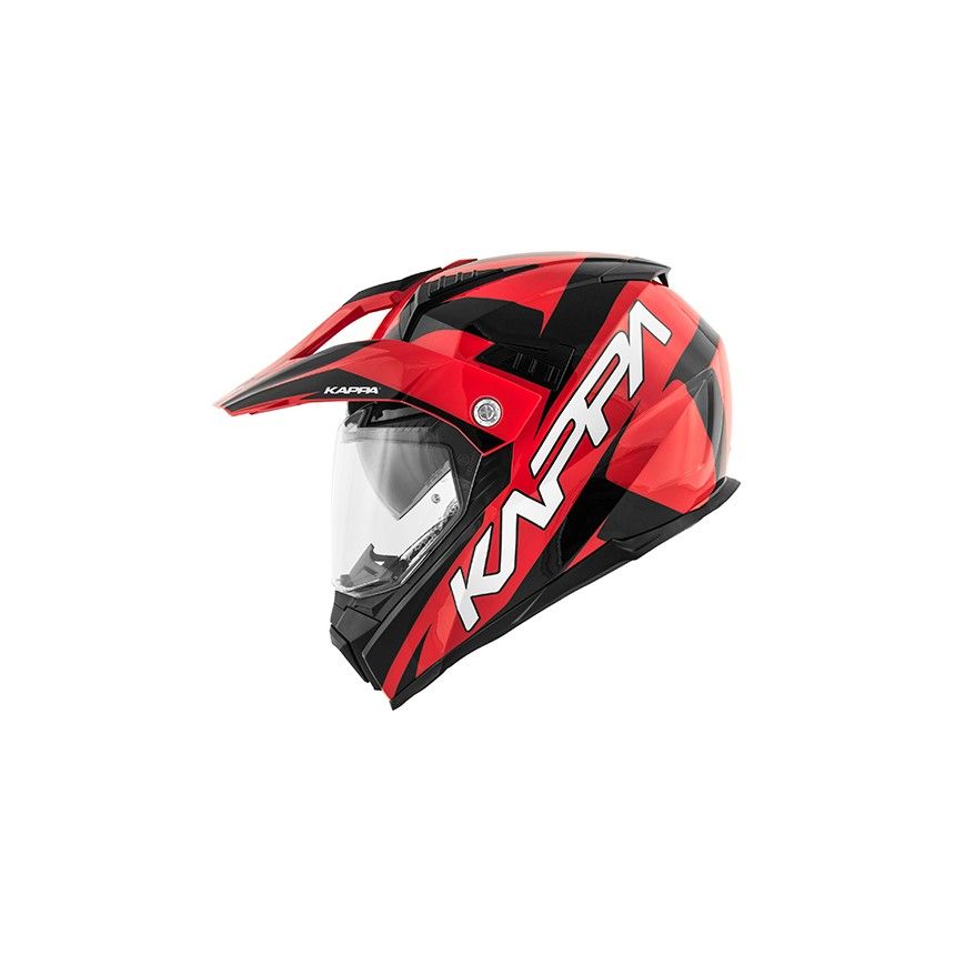 Casco Enduro KV30 Flash Kappa Nero-Rosso 54