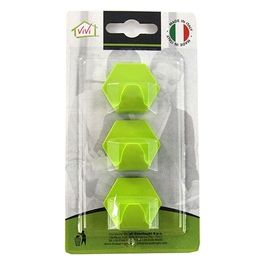 3 Ganci esagonali in plastica Vivi