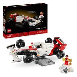 Icons 10330 McLaren MP4/4 e Ayrton Senna, Modellino da Costruire di Auto da Corsa F1 con Minifigure, Regalo per Adulti