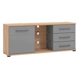 11011464 Tv Mensola Lisabon Tv Rovere Artigiano E Grigio Grafite