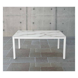 1686 Tavolo Vetro 90 X 140/190 Bianco