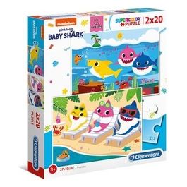 2 Puzzle da 20 Pezzi - Baby Shark