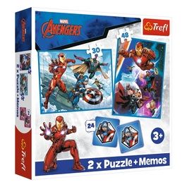 2 Puzzle In 1  Memos - Avengers: Heroes In The Action