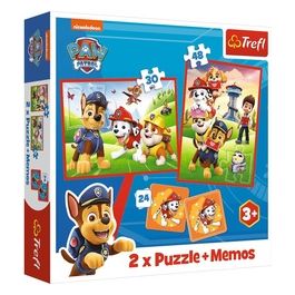 2 Puzzle In 1  Memos - Paw Patrol: Team In Action