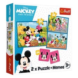 2 Puzzle In 1  Memos - Meet The Disney Characters