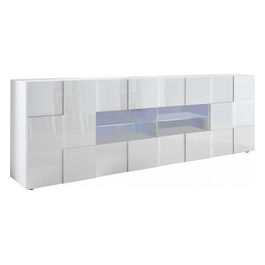 20 90 08 - 08 Mobile 2 Ante 4 Cassetti Bianco Lucido Lorenzo