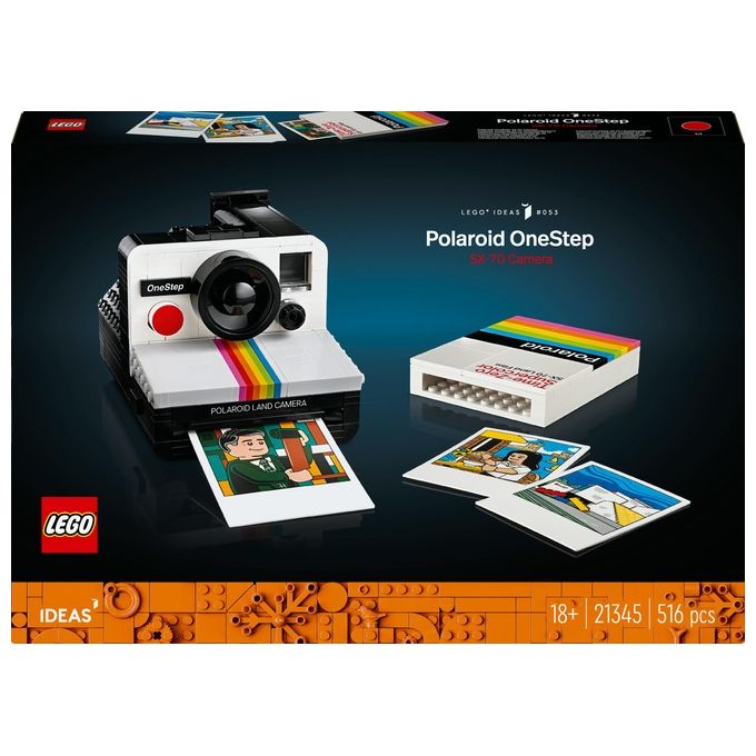 LEGO Ideas Fotocamera Polaroid OneStep SX-70 21345 Modellismo da Costruire per Adulti, Regali Creativi, Oggetti da Collezione