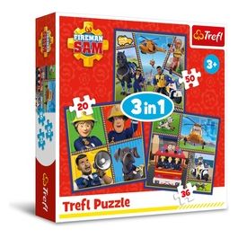 3 Puzzle In 1 - Fireman Sam Day