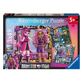 3 Puzzle da 49 Pezzi - Monster High