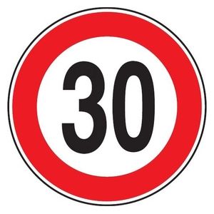 3G Cartello Stradale Limite Velocita' Km 30
