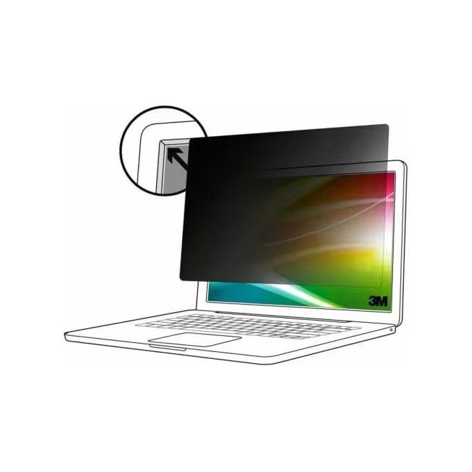 3M BP133W1B Bright Screen Filtro Privacy per Notebook 13,3'' 16:10 Anti-Riflesso Riduzione Luce Blu colore Nero