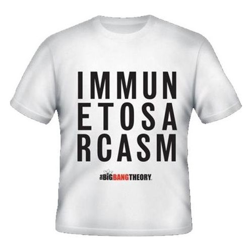 T-Shirt Big Bang Theory Immune Sarcasm M 
