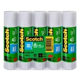 3M - Colla Stick Scotch Bianca Permanente (Pack 5 Stick Da 21g)