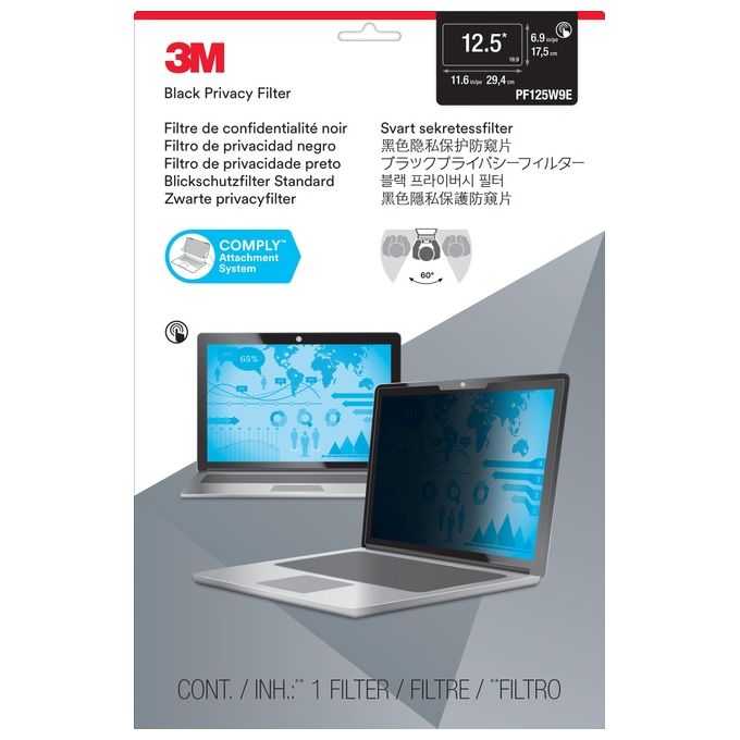 3M PF125W9E Filtro Privacy Standard per Laptop 12,5" 16:9