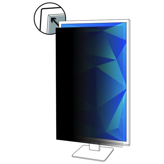 3M PF215W9P Filtro Privacy per Monitor Verticale 16:9 Antiriflesso Antigraffio Filtro Luce Blu 60° colore Nero