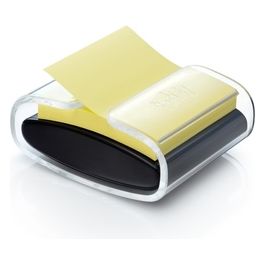 3M Post-it - Dispenser Da Tavolo Ricaricabile Pro Colore Nero + Ricarica Di Foglietti 76x76mm