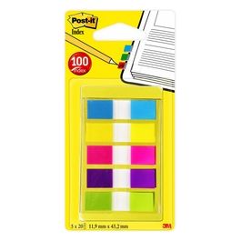 3M Post-it Index - Miniset Dispenser 100 Segnapagina 5 Colori (12x43.6 Mm)