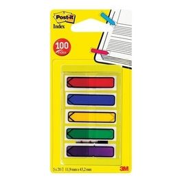 3M Post-it Index - Miniset Dispenser 100 Segnapagina Frecce 5 Colori (12x43.6 Mm)