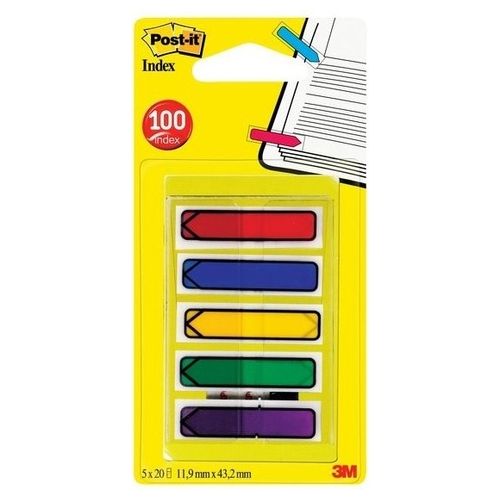 3M Post-it Index - Miniset Dispenser 100 Segnapagina Frecce 5 Colori (12x43.6 Mm)