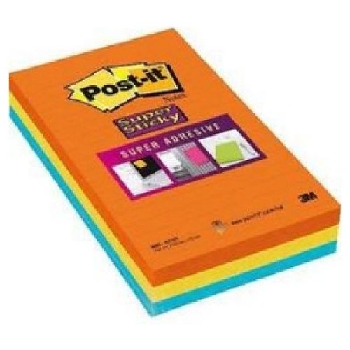 3M Post-it Notes - Confezione Da 3 Blocchetti 3 Colori A Righe (102x52 Mm)