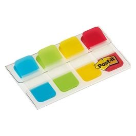 3M Post-it - Segnapagina Set 40 Pz Strong Mini 676 Turchese Lime Giallo Rosso In Dispenser