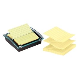 3M Post-it - Set Dispenser Da Tavolo Linea High Tech + 90 Foglietti Super Sticky Z-Notes Giallo Canary XL 101x101mm