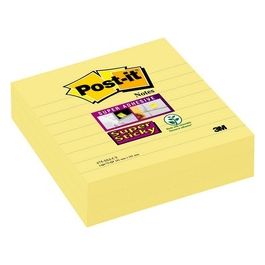 3M Post-it - Super Sticky Colore Giallo Canary A Righe Formato XL 3 Blocchetti 70 Foglietti 101x101mm