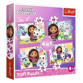 4 Puzzle In 1 - Gabbys Dollhouse: Gabbys Adventures