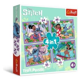4 Puzzle In 1 - Lilo e Stitchs Crazy Day