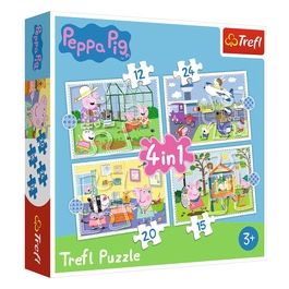 4 Puzzle In 1 - Peppa Pig: Ricordi Di Compleanno