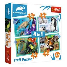 4 Puzzle In 1 - The Mysterious World Of Animals