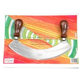 Mezzaluna in acciaio inox Cartella