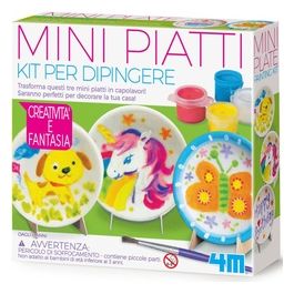 Creativita' e Fantasia - Mini Piatti Kit per Dipingere