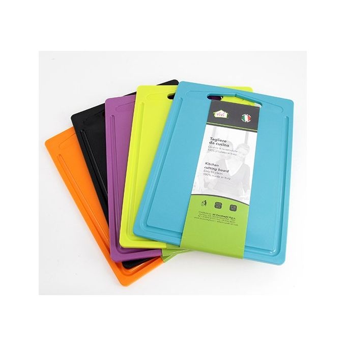 Tagliere da cucina in colori assortiti 25x35x0,9 Vivi
