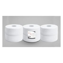 6 Rotoli Carta Igienica Mt.200 Silver/Alluminio/Trasparente Carta/Cartone 11,5x22x22 Cm