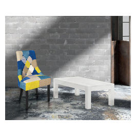 651 Tavolino In Abete Spazzolato 120 X 60 X 40 Bianco