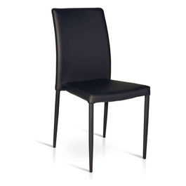 711 Sedia In Ecopelle Nera