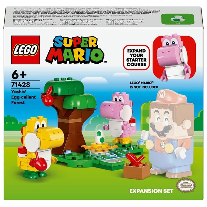 LEGO Super Mario 71428 Pack di Espansione Yoshi nella Foresta Fuovolosa, Giochi per Bambini di 6+ con 2 Personaggi Giocattolo