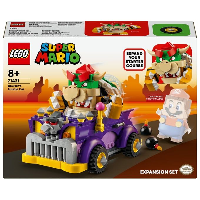 LEGO Super Mario 71431 Pack di Espansione Il Bolide di Bowser, Giochi Bambini 8+ Anni con Personaggio e Macchina Giocattolo