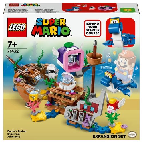 LEGO Super Mario 71432 Pack di Espansione Il Veliero Sommerso di Dorrie, Giochi Bambini 7+ con Barca Giocattolo e 4 Personaggi