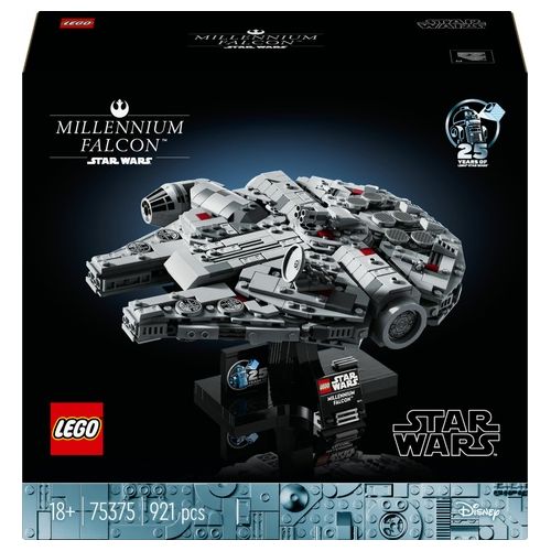 LEGO Star Wars 75375 Millennium Falcon, Modellino da Costruire di Astronave per Adulti, Idee Regalo Lui, Lei, Marito o Moglie