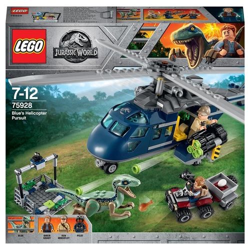 LEGO Jurassic World Inseguimento Sull'Elicottero Di Blue 75928