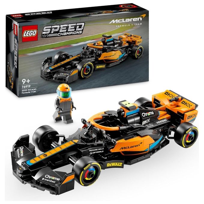 LEGO Speed Champions 76919 Monoposto da Corsa McLaren Formula 1 2023, Macchina Giocattolo F1 per Bambini 9+, Auto da Costruire