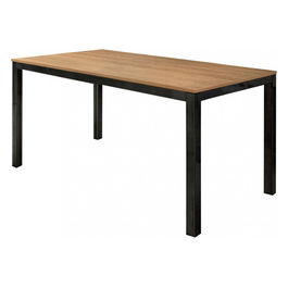 798 Tavolo Rovere 80 X 140/200 Struttura Nera Piano Naturale