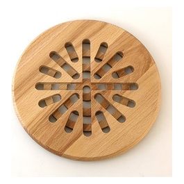 Sottopentola rotondo in legno di faggio