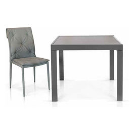 942 Tavolo Vetro 90 X 90/1800 Grigio Scuro