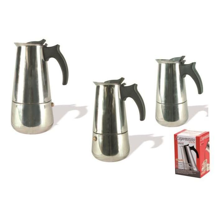 ILSA Caffettiera Induzione 4 tazze Moka Acciaio Inox 18/10 - 00880040ICC  Elly