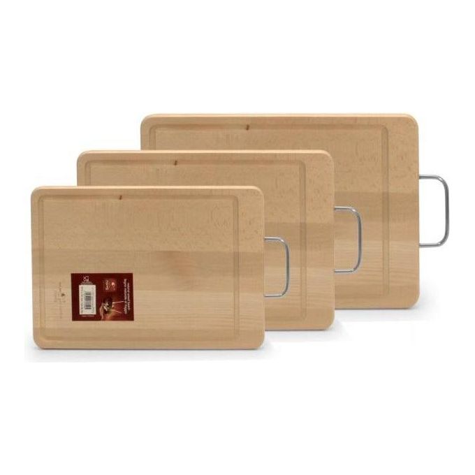 A&F Tagliere Faggio Manico Inox 35x24cm