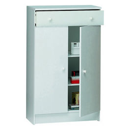 A14100Bi Mobile 2 Ante 1 Cassetto Bianco Liscio E Bianco Liscio