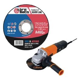 Abra Beta Dischi da Taglio 115x1 300 Pz  Smerigliatrice 750W 115 Mm Acciaio